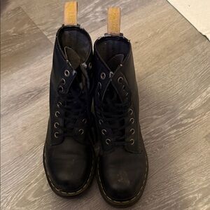 Dr. Martens Black Leather Combat Boots